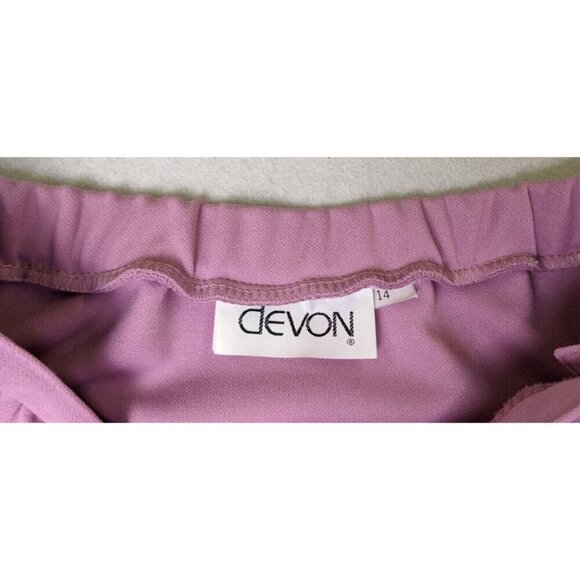 VINTAGE WOMEN'S LILAC LAVENDER PURPLE SKIRT SUIT - DEVON - SIZE 14 - Picture 12 of 14